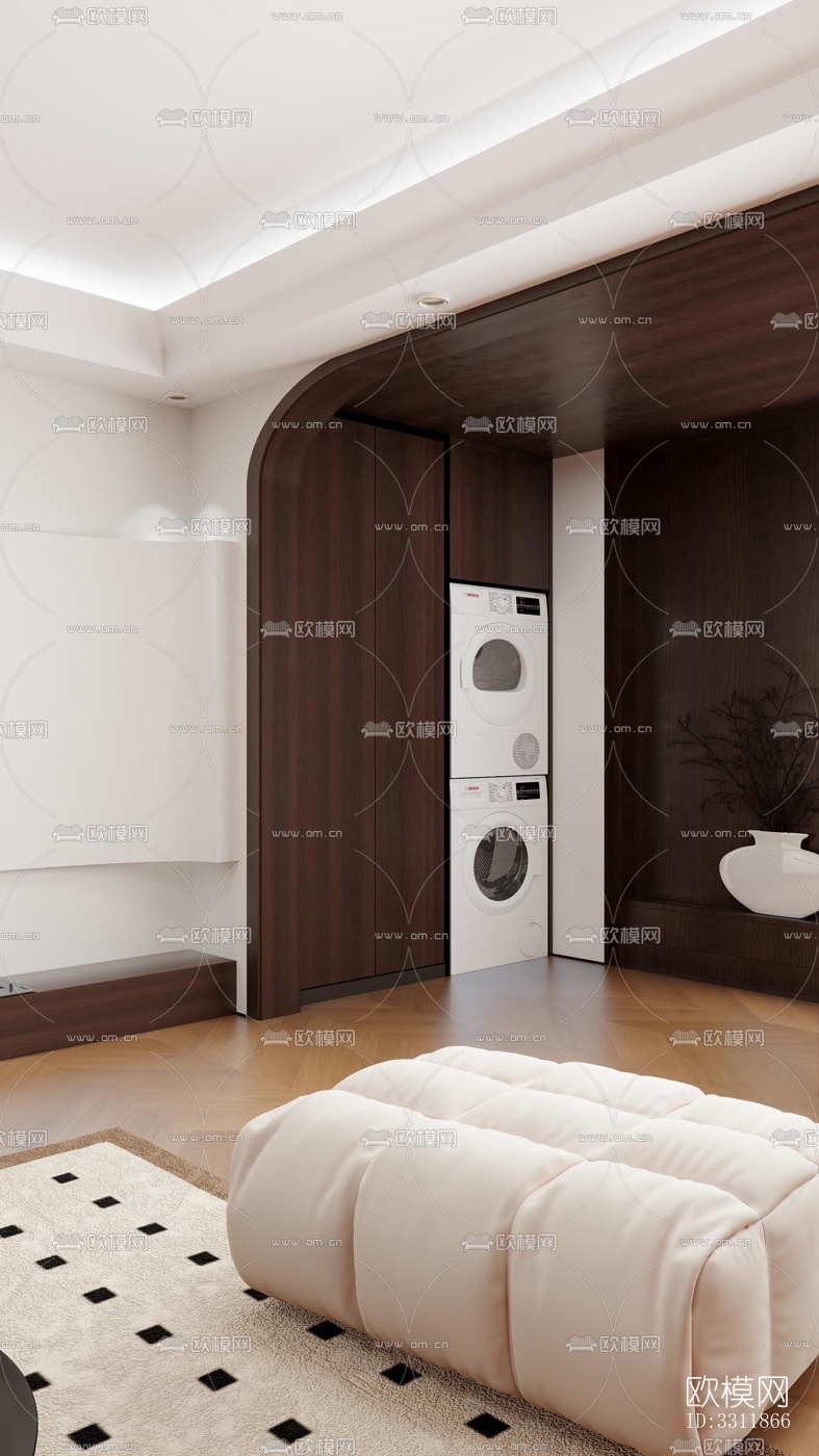 现代客餐厅效果图下载（渲染图1）