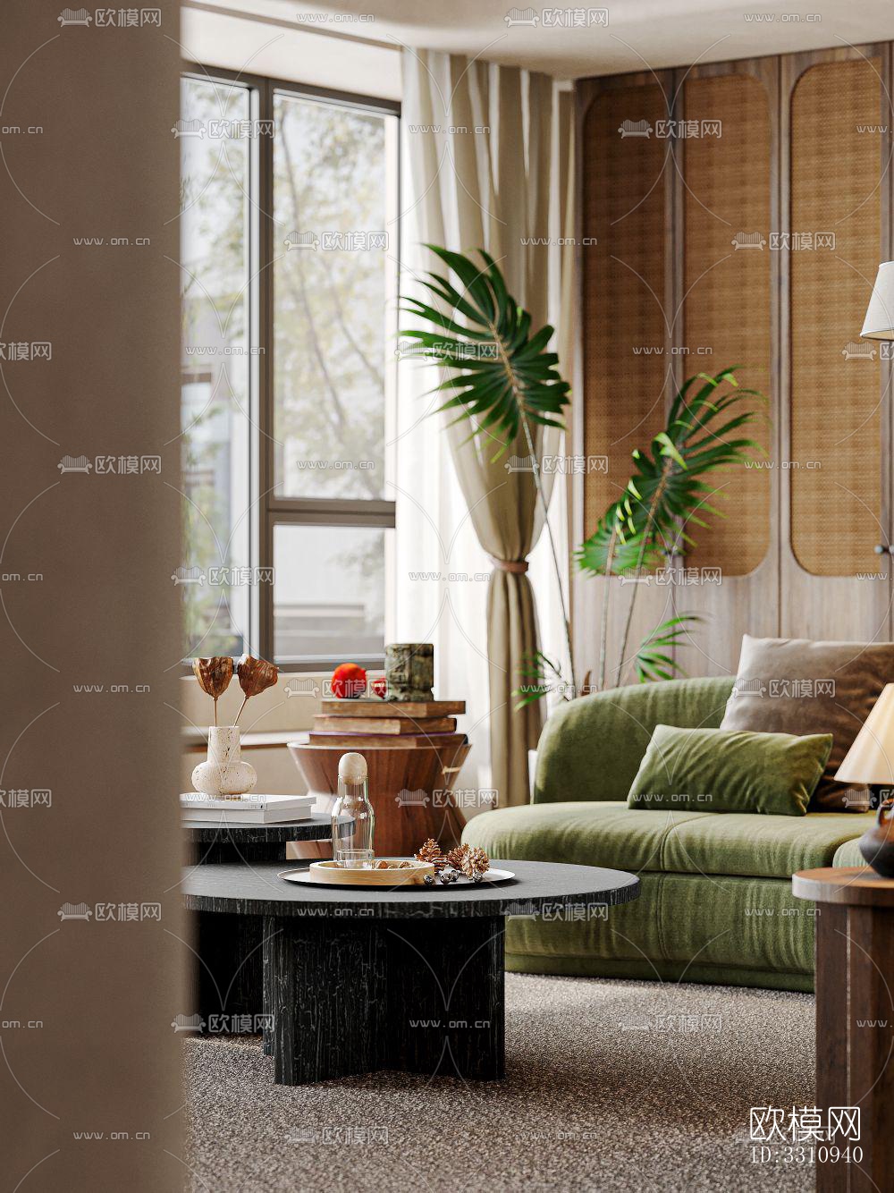 现代客餐厅效果图下载（渲染图4）