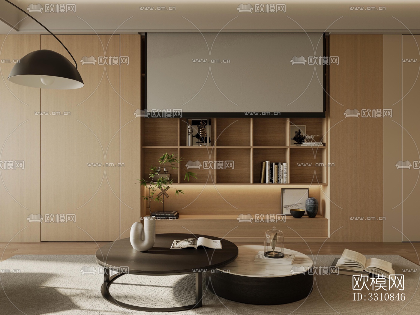 现代客餐厅效果图下载（渲染图7）