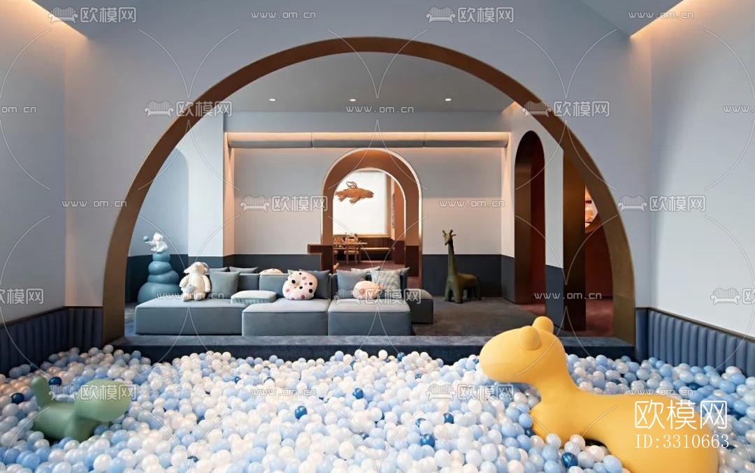 现代儿童游乐效果图下载（渲染图3）