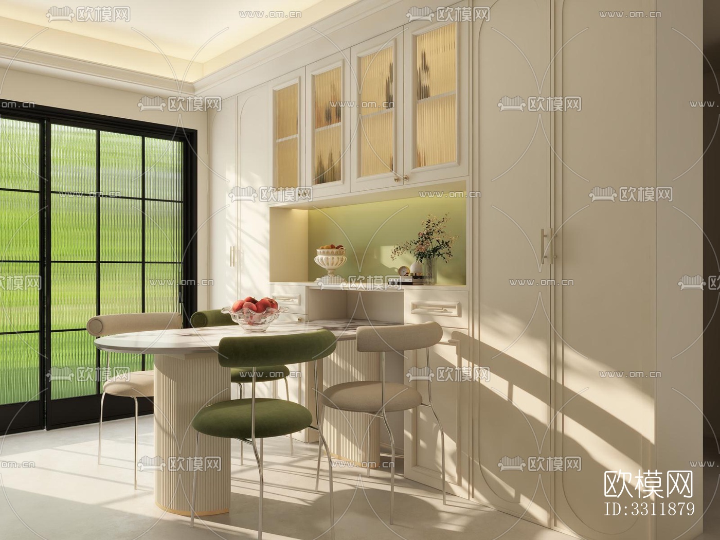 现代客餐厅效果图下载（渲染图5）