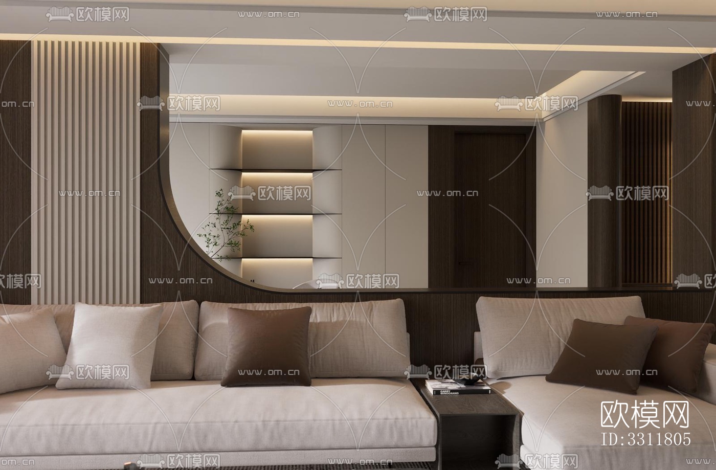 现代客餐厅效果图下载（渲染图9）