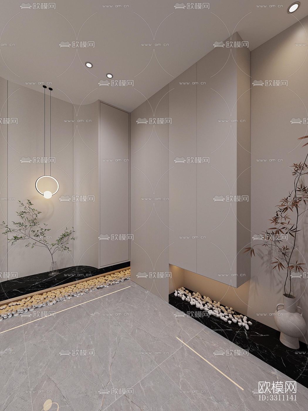 现代客餐厅效果图下载（渲染图10）