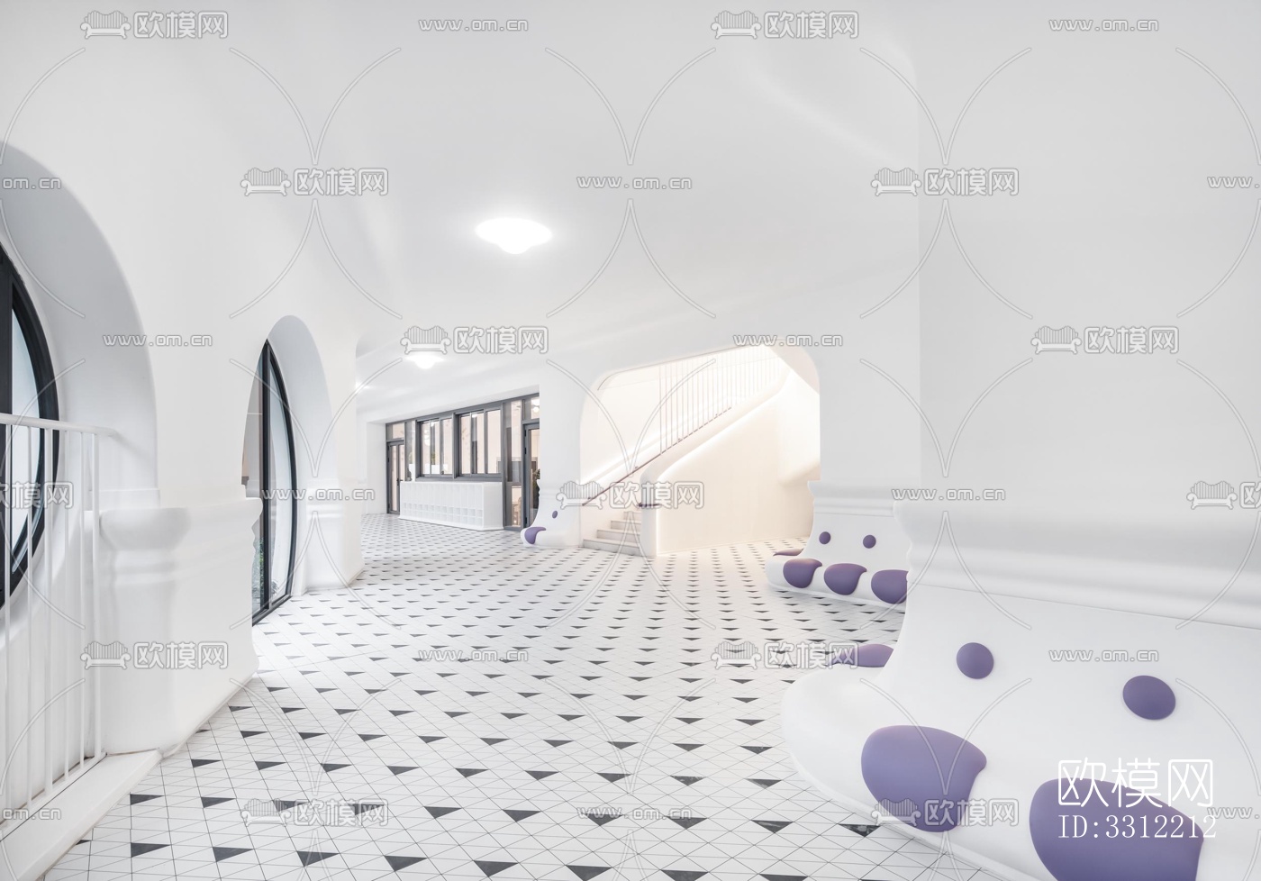 现代幼儿园效果图下载（渲染图12）