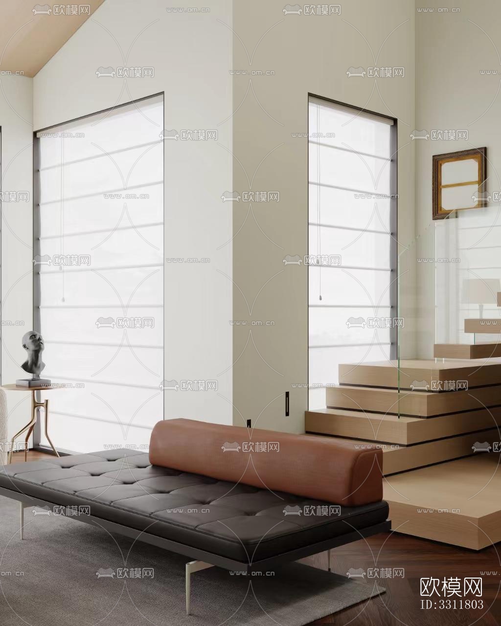 现代客餐厅效果图下载（渲染图7）