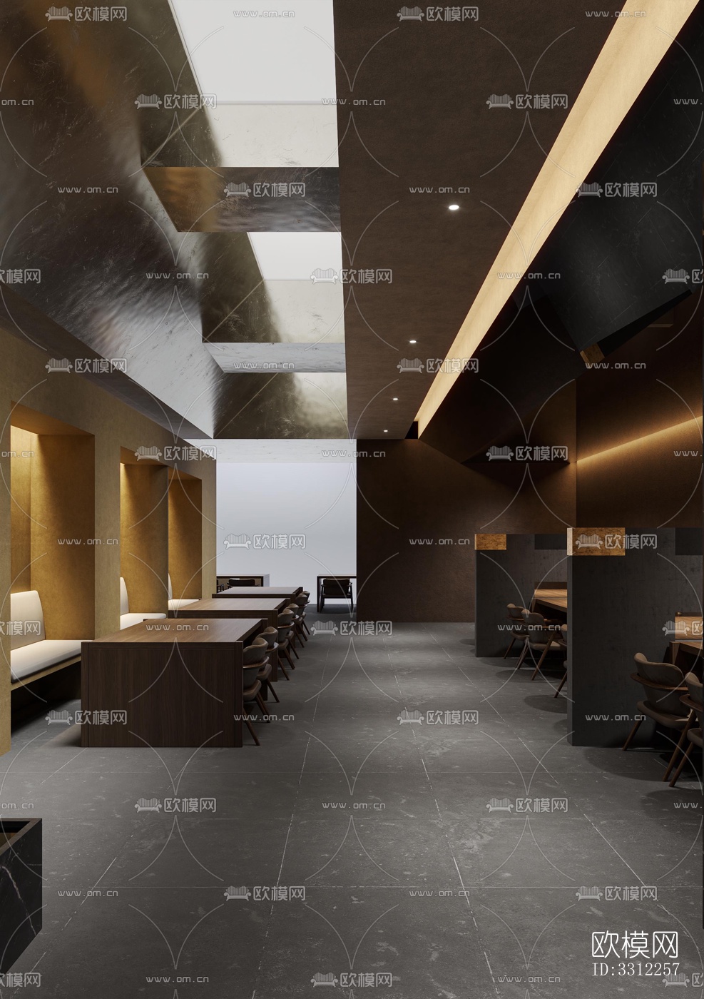 现代中餐厅效果图下载（渲染图3）