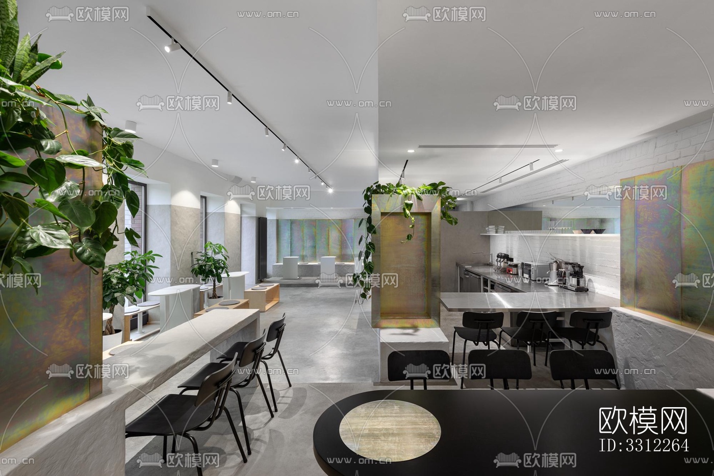 现代咖啡奶茶效果图下载（渲染图1）