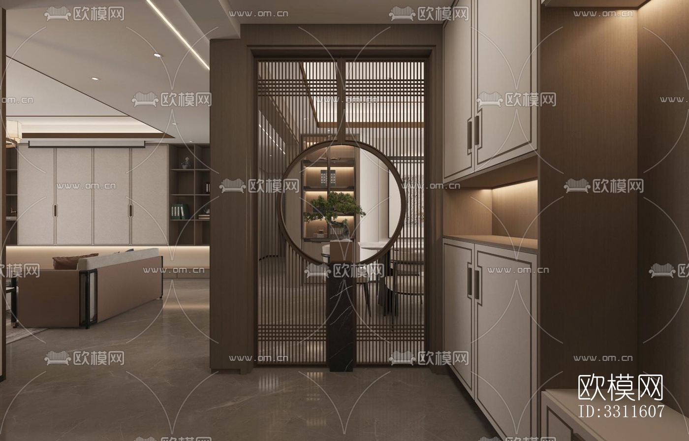 现代客餐厅效果图下载（渲染图5）