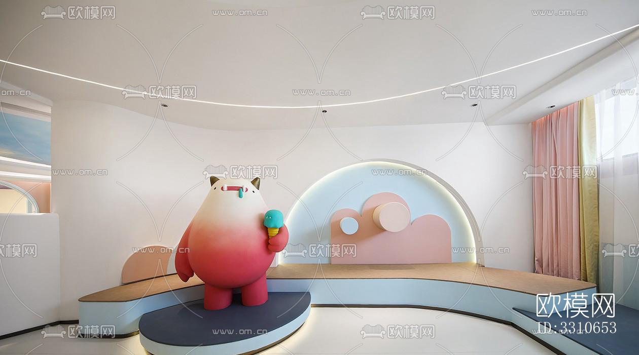 现代儿童游乐效果图下载（渲染图9）