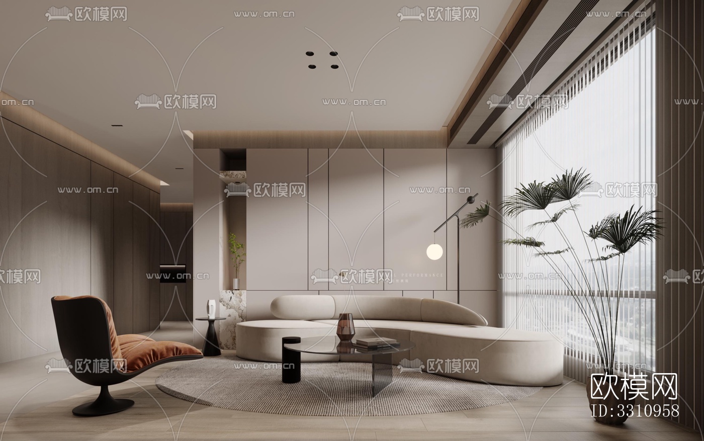 现代客餐厅效果图下载（渲染图13）