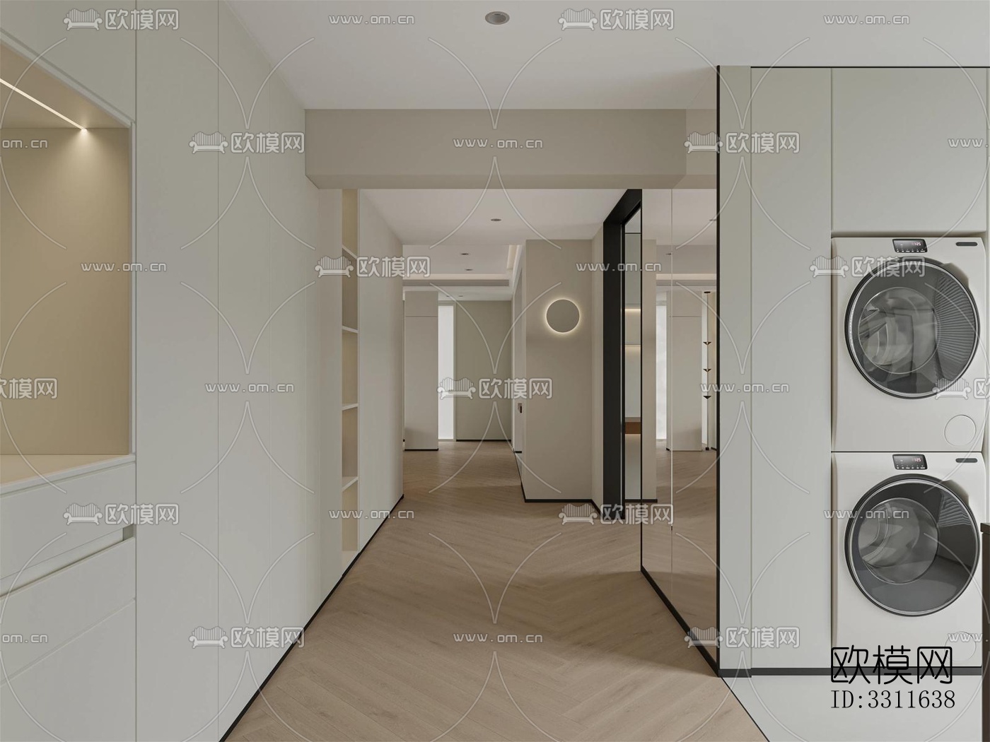 现代客餐厅效果图下载（渲染图2）