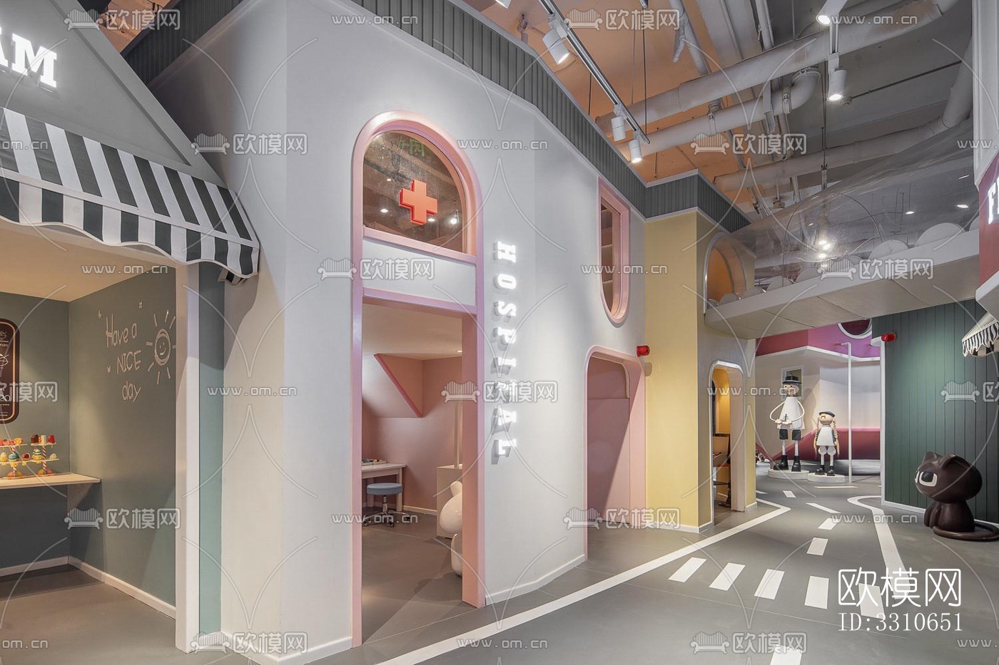 现代儿童游乐效果图下载（渲染图13）