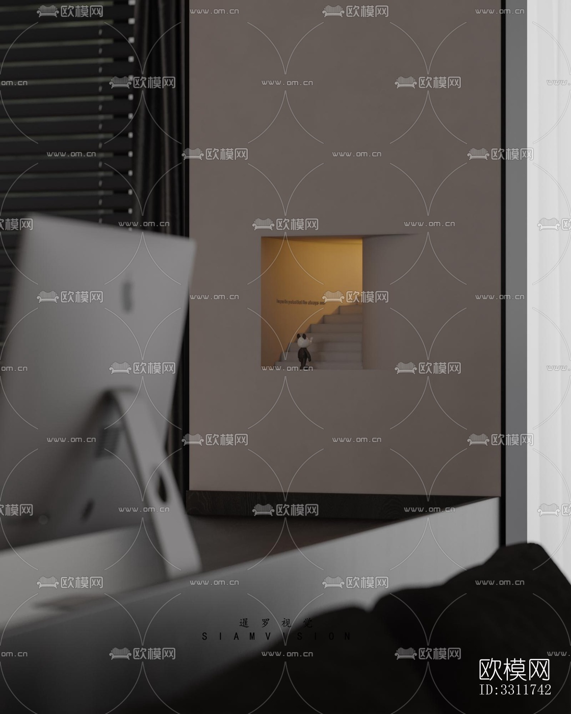 现代客餐厅效果图下载（渲染图4）