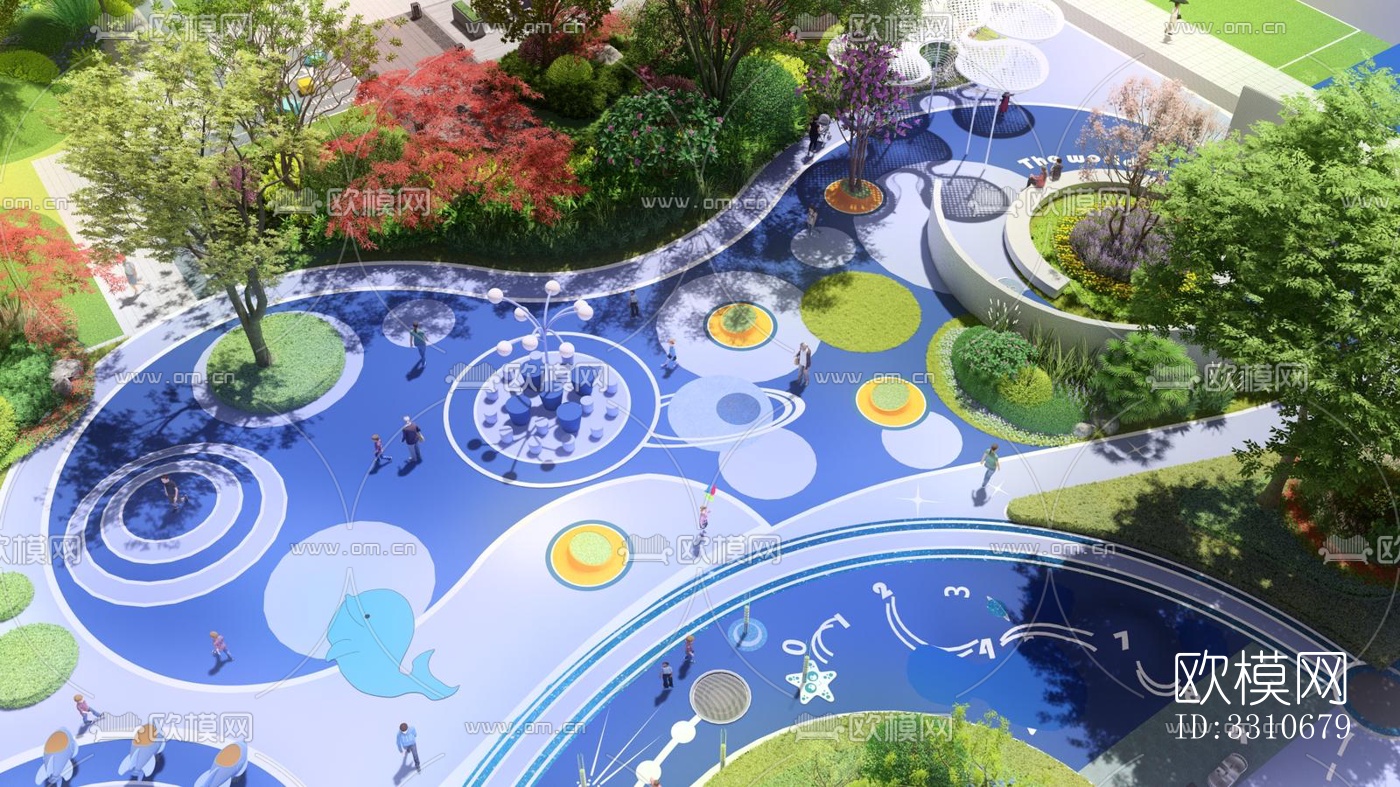 现代儿童游乐效果图下载（渲染图5）