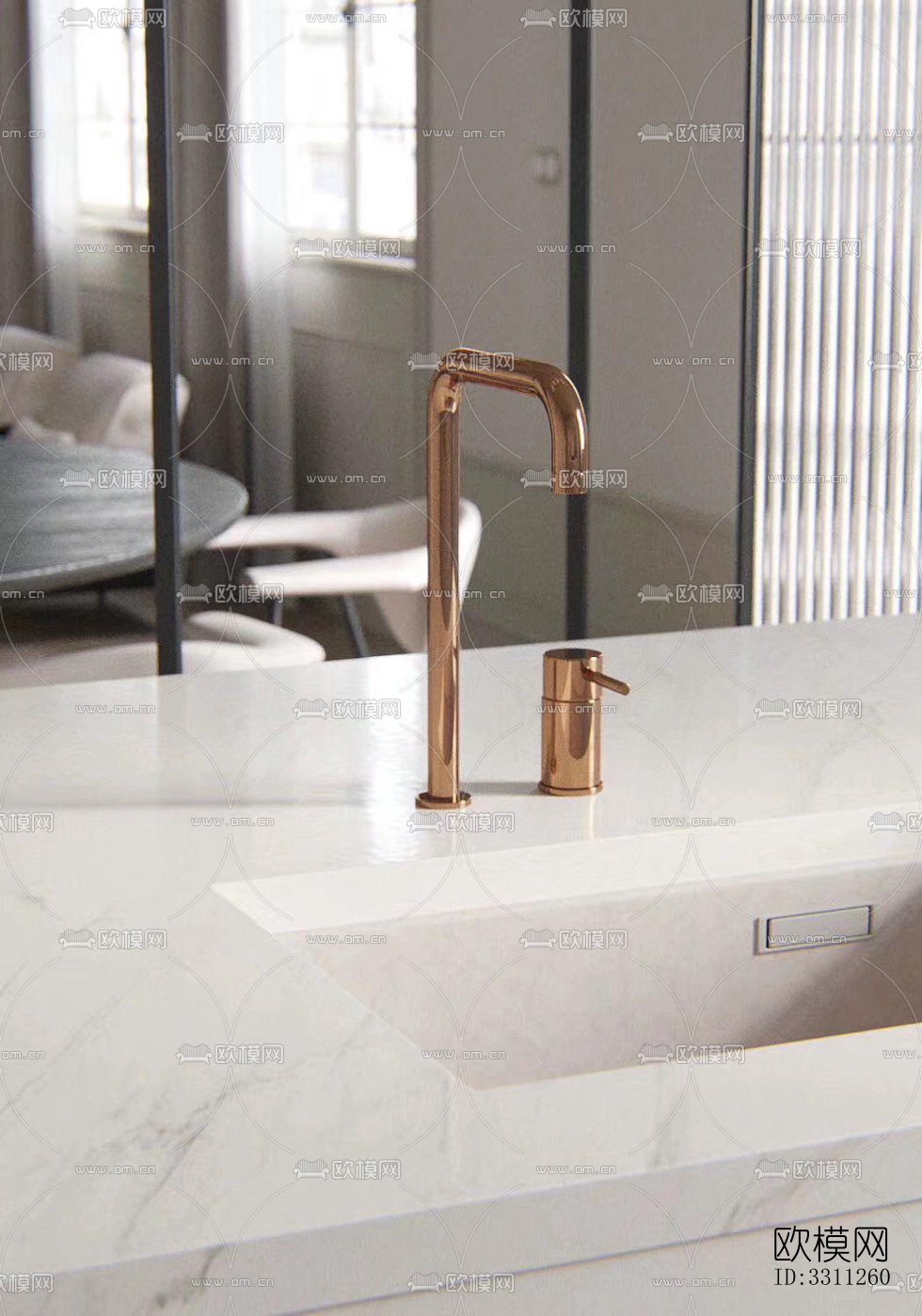 现代客餐厅效果图下载（渲染图5）