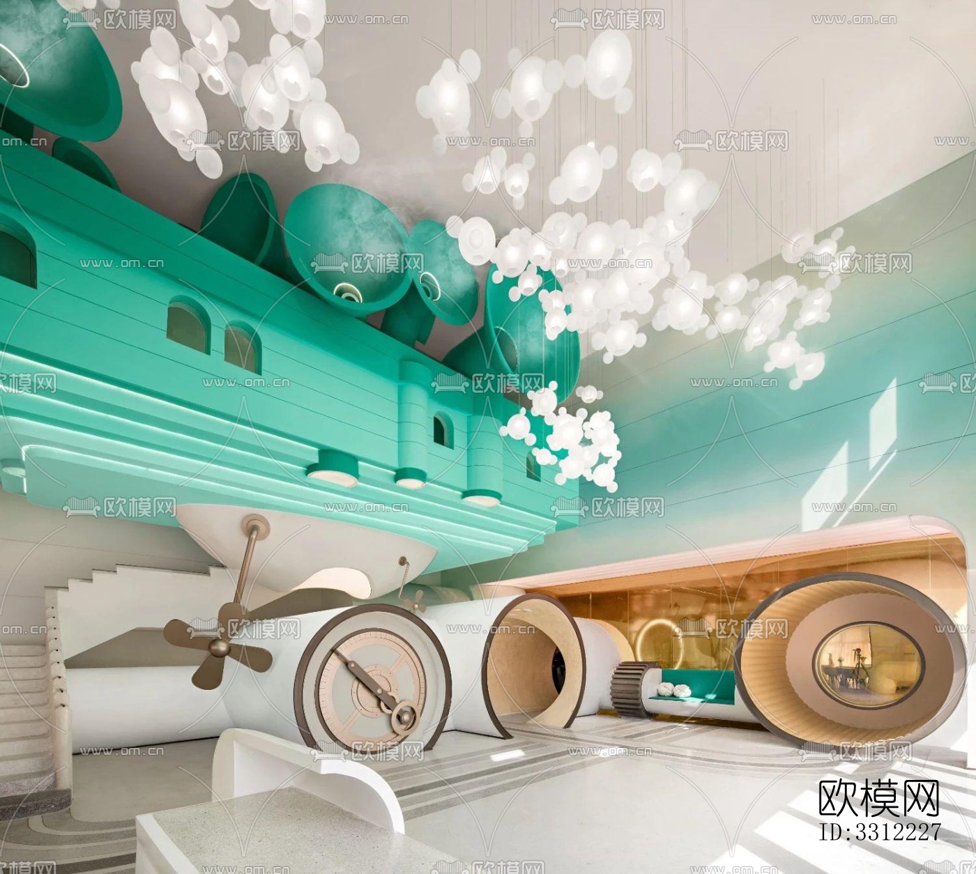 现代幼儿园效果图下载（渲染图4）