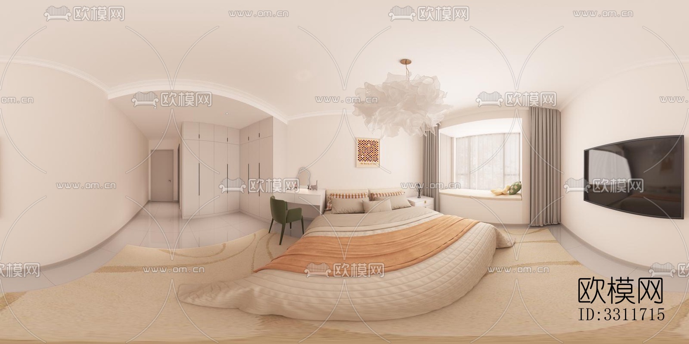 现代客餐厅效果图下载（渲染图5）