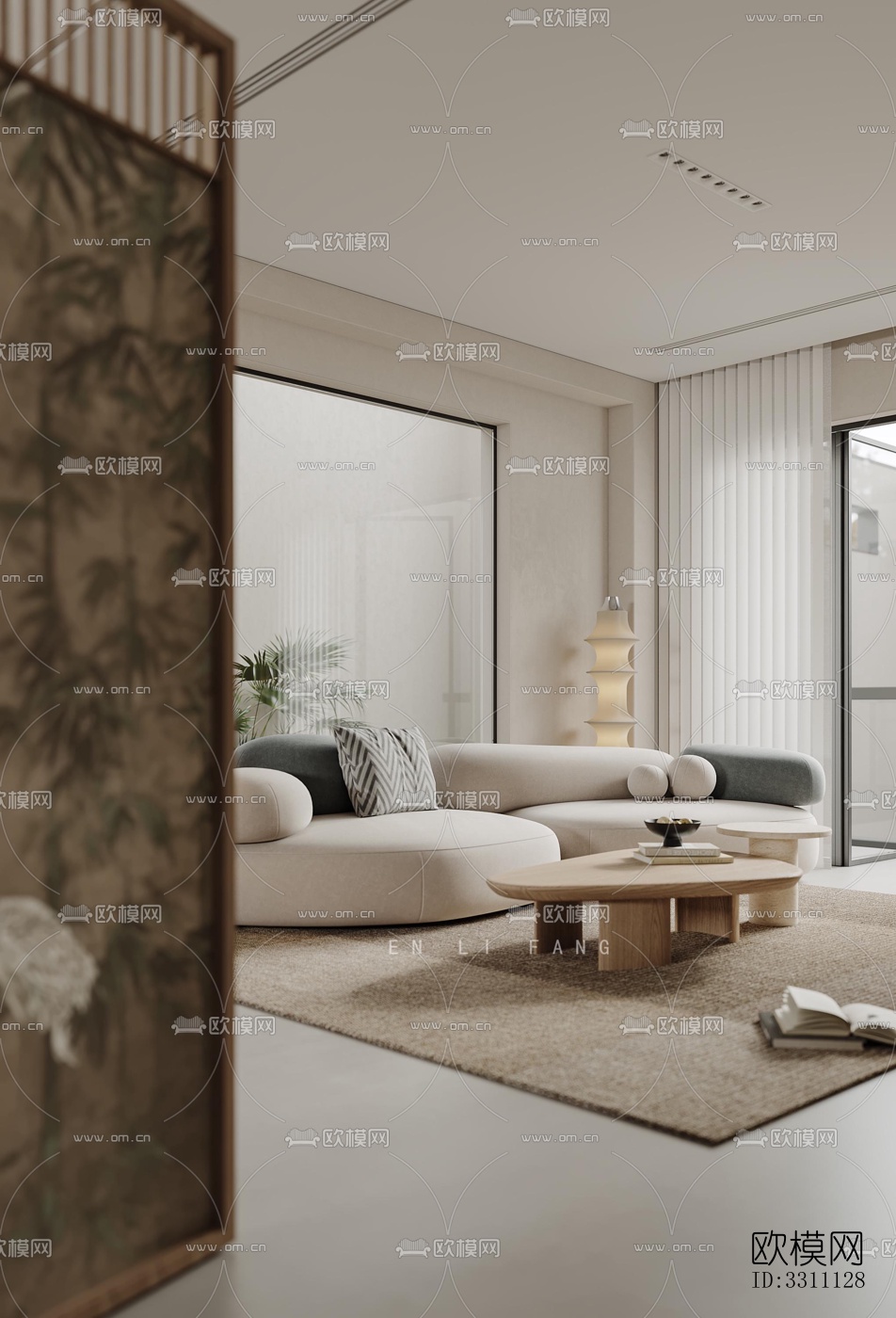 现代客餐厅效果图下载（渲染图9）