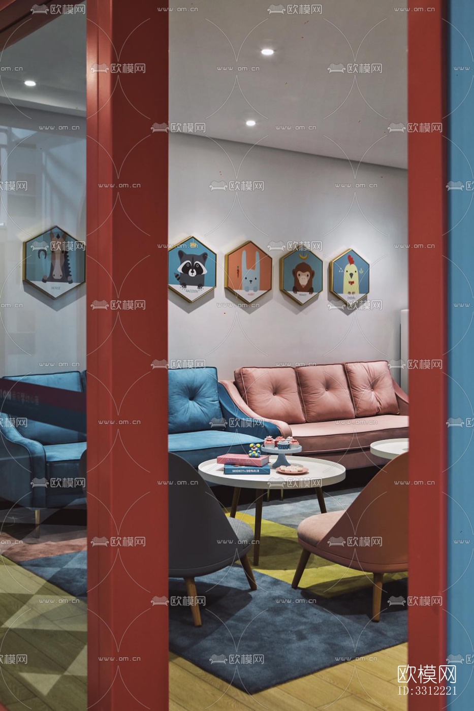 现代幼儿园效果图下载（渲染图1）