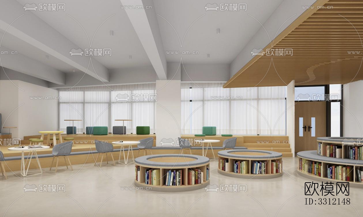 现代学校效果图下载（渲染图2）