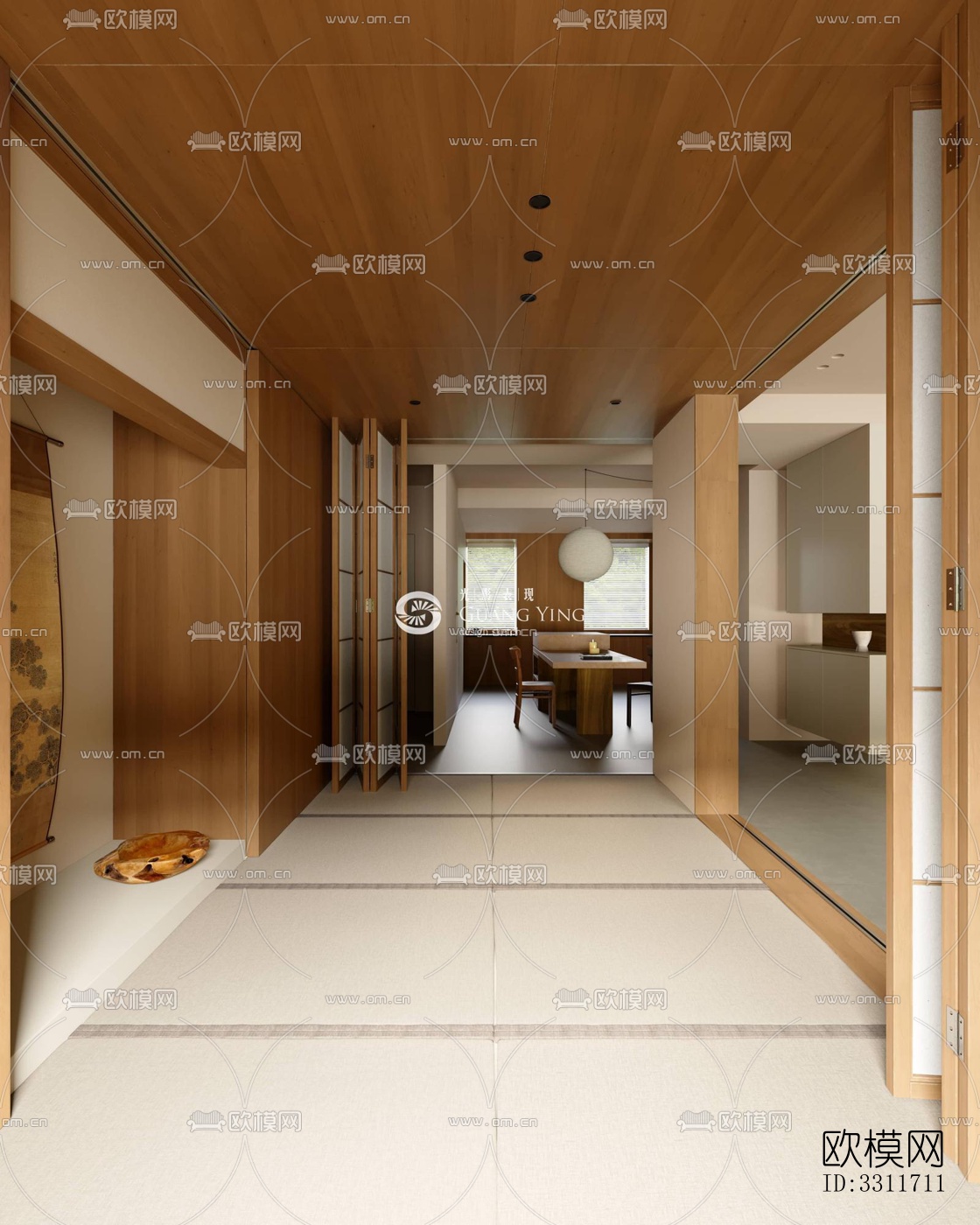 现代客餐厅效果图下载（渲染图14）