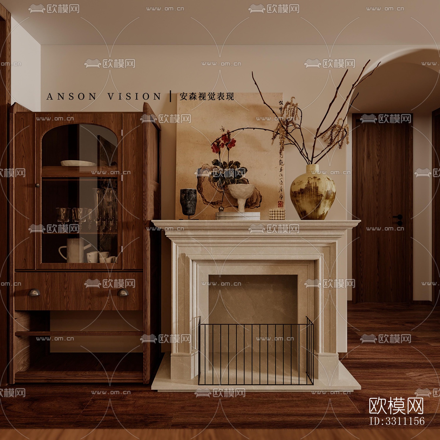 现代客餐厅效果图下载（渲染图6）