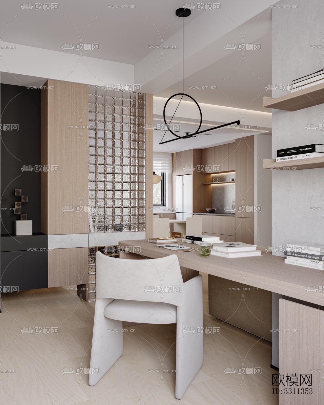 现代客餐厅效果图下载（渲染图7）