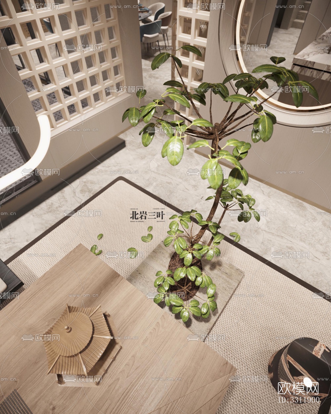 现代茶室效果图下载（渲染图6）