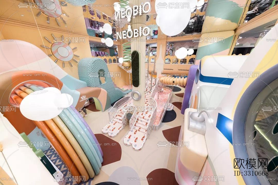 现代儿童游乐效果图下载（渲染图3）