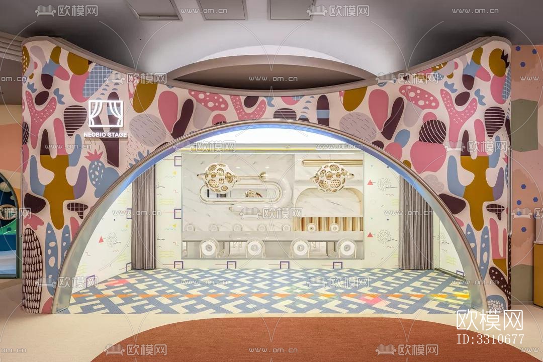 现代儿童游乐效果图下载（渲染图4）