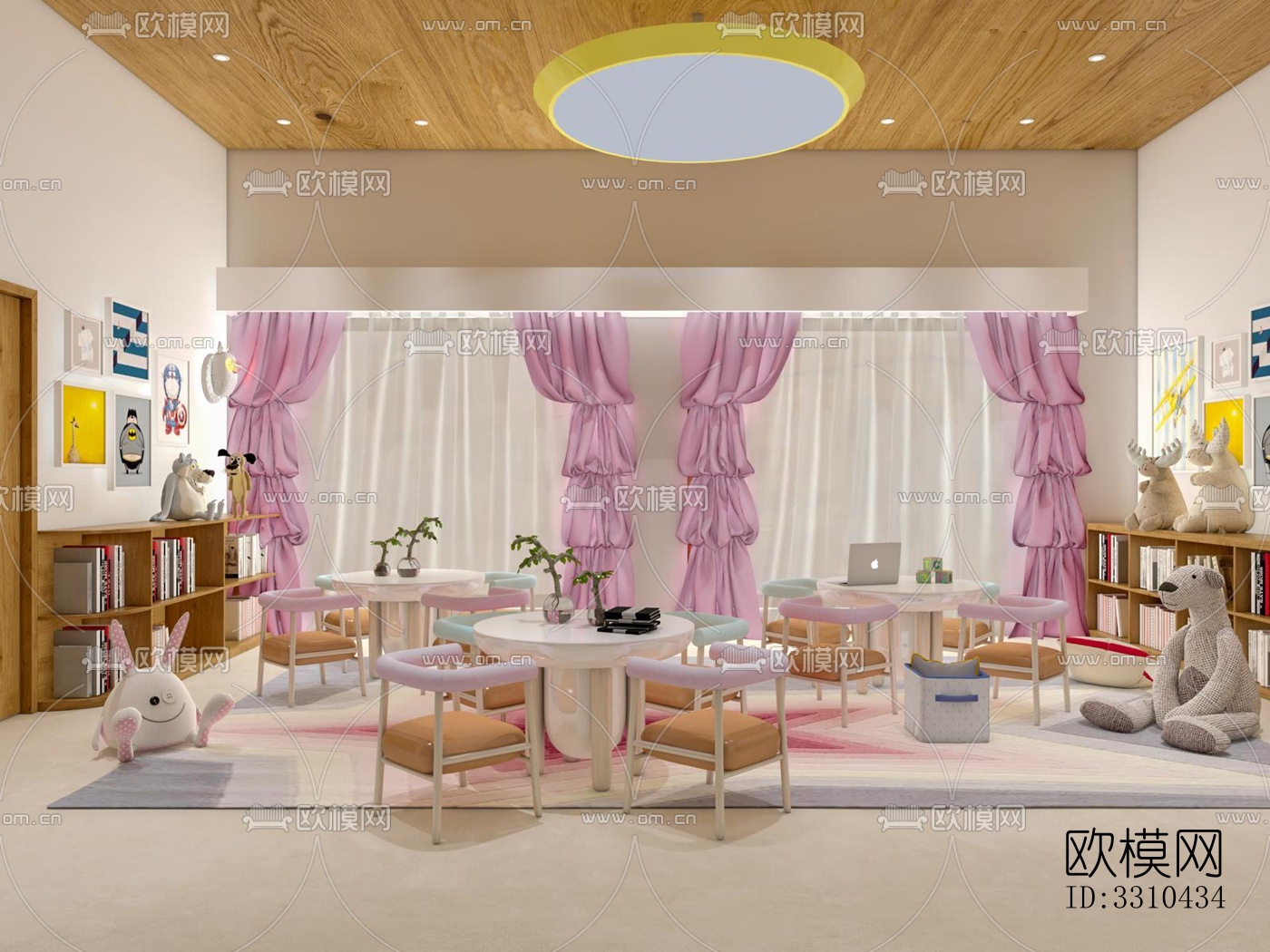 现代图书馆效果图下载（渲染图1）