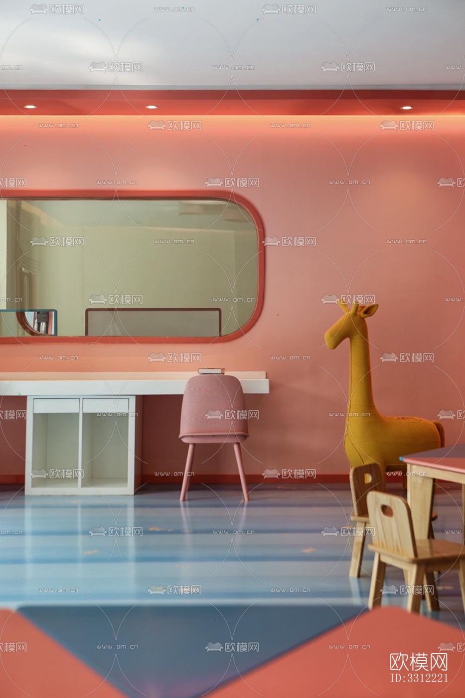 现代幼儿园效果图下载（渲染图4）