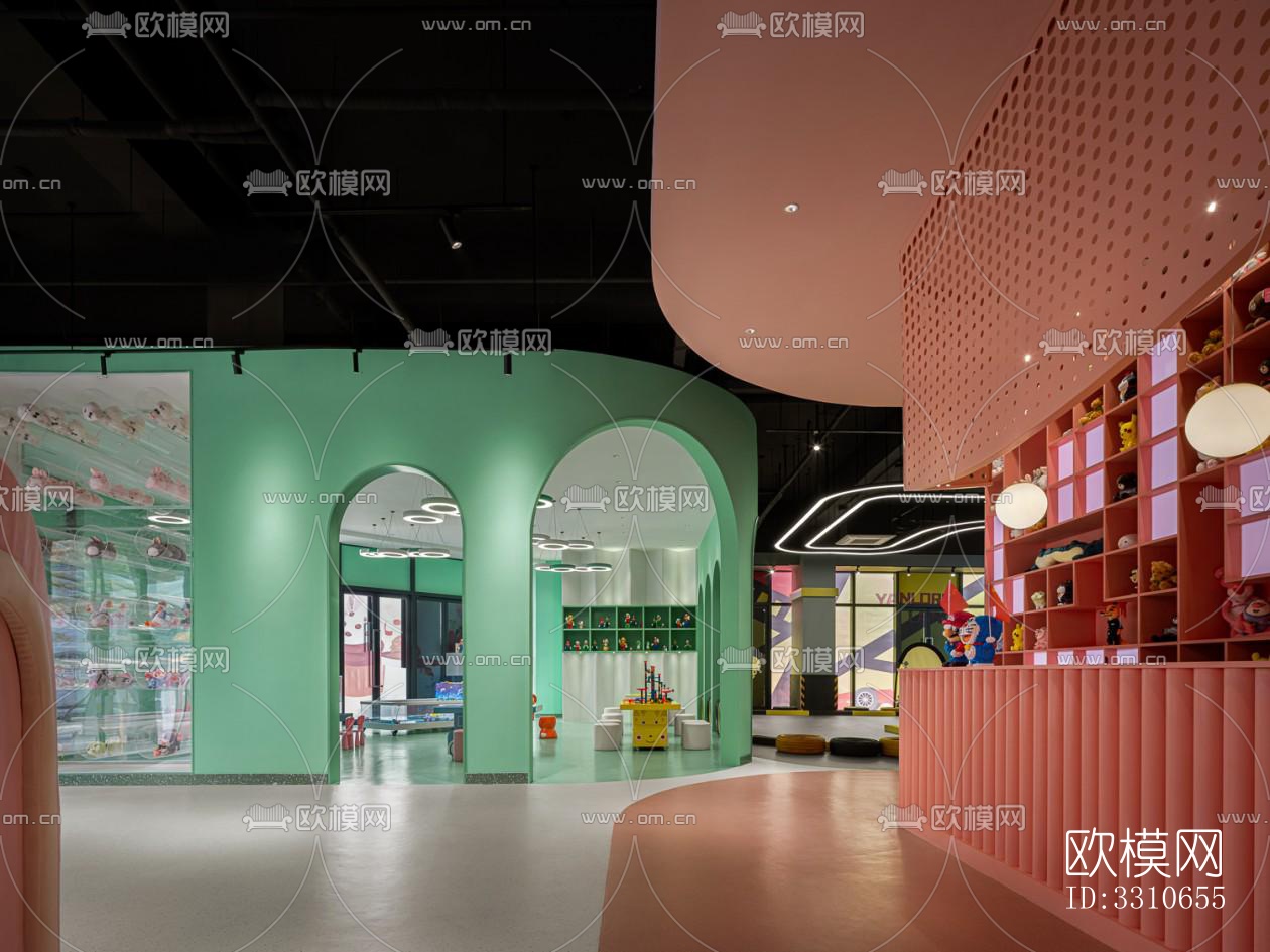 现代儿童游乐效果图下载（渲染图6）