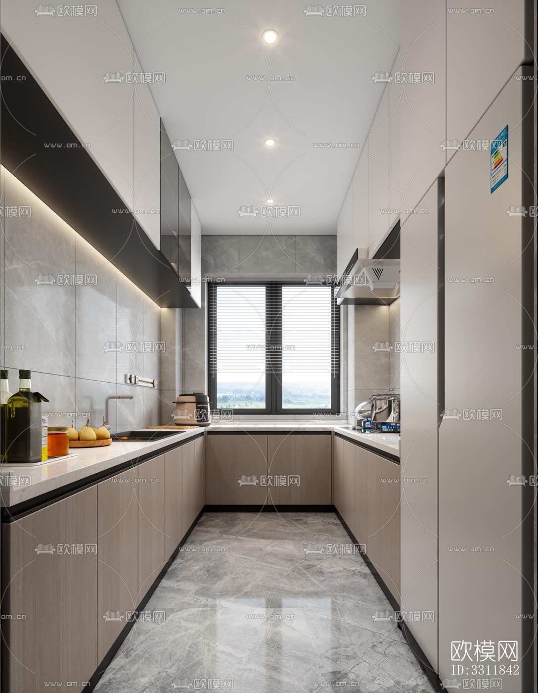 现代客餐厅效果图下载（渲染图4）