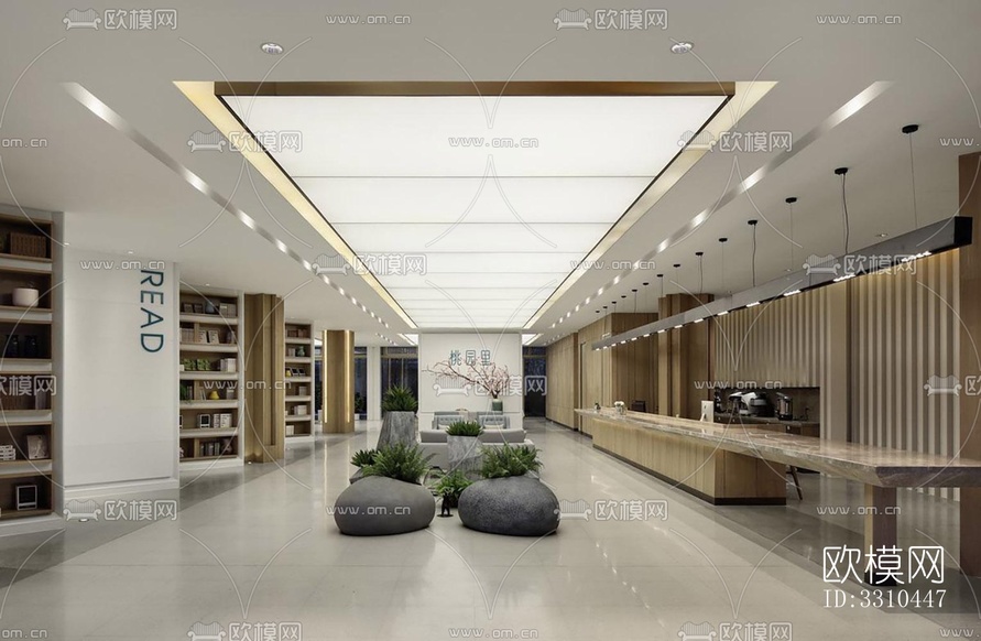 现代图书馆效果图下载(渲染图4)