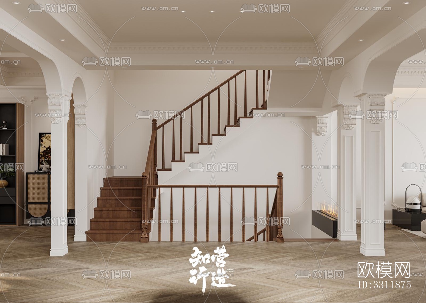 现代客餐厅效果图下载（渲染图2）