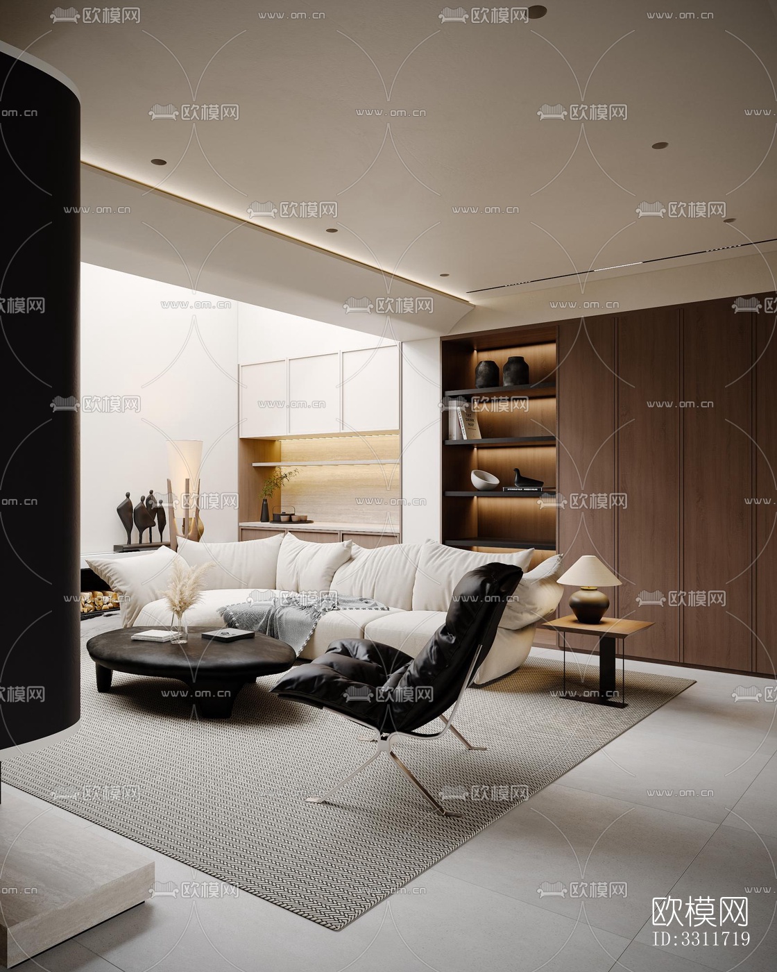 现代客餐厅效果图下载（渲染图12）