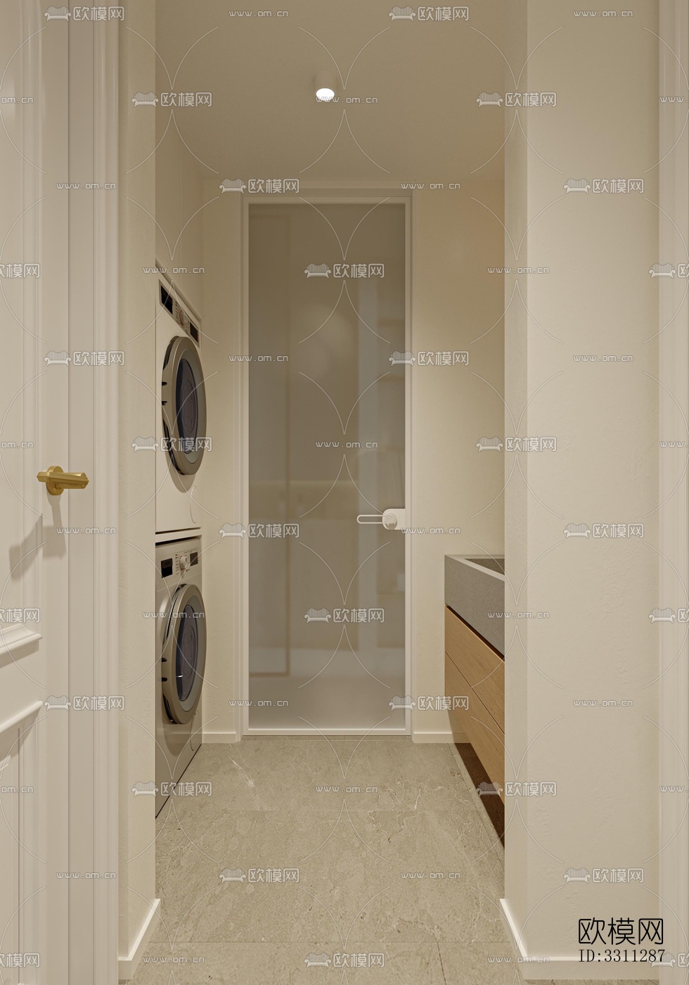 现代客餐厅效果图下载（渲染图1）