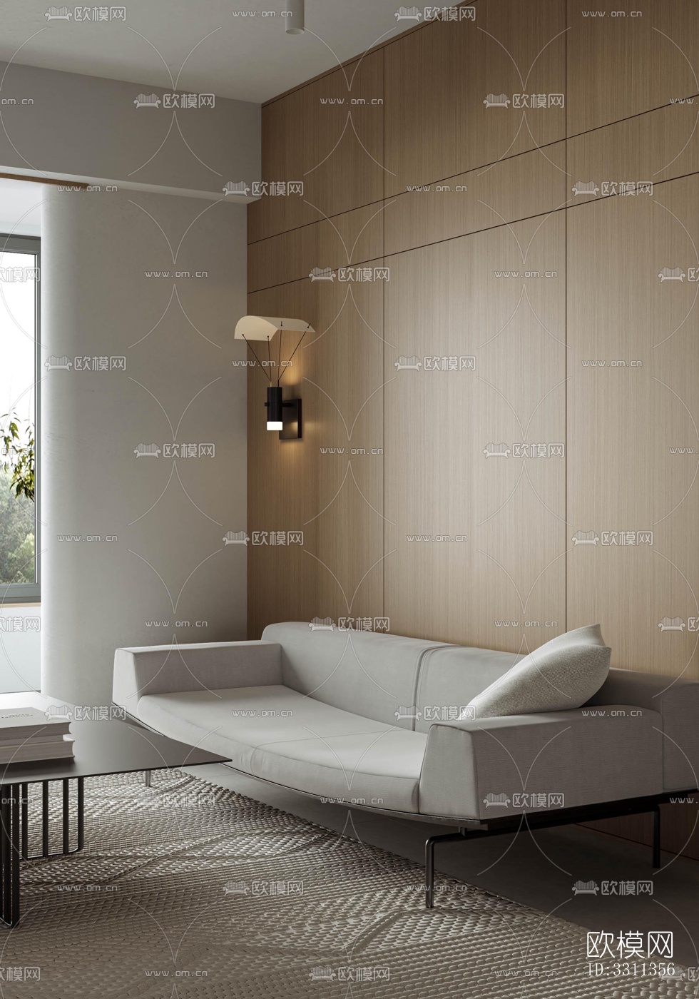 现代客餐厅效果图下载（渲染图4）