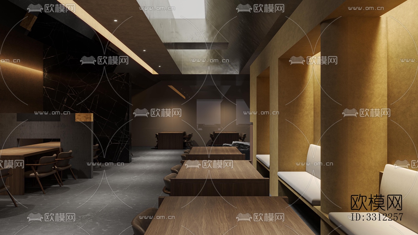 现代中餐厅效果图下载（渲染图8）