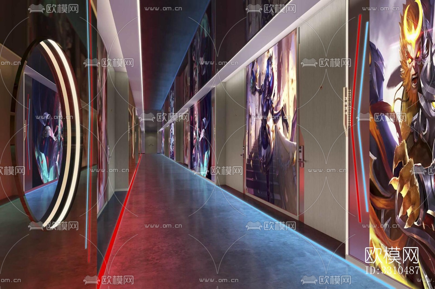 现代酒店民宿效果图下载（渲染图1）