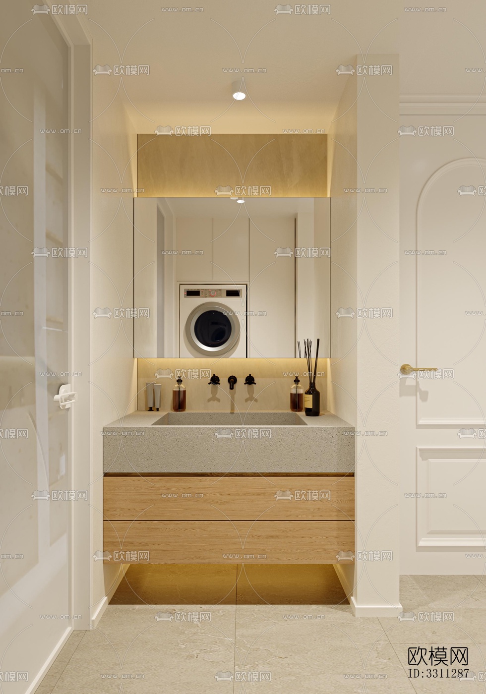 现代客餐厅效果图下载（渲染图2）