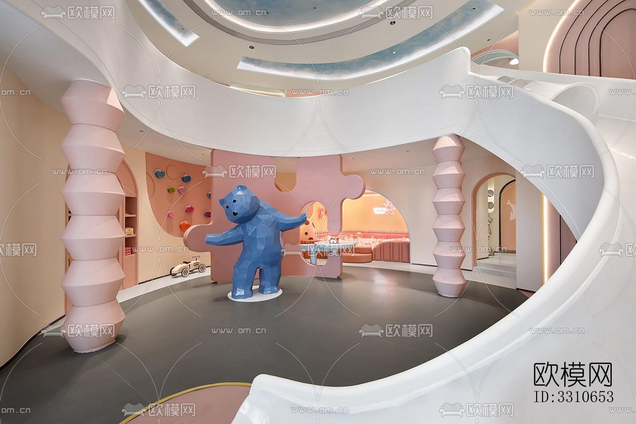 现代儿童游乐效果图下载（渲染图16）