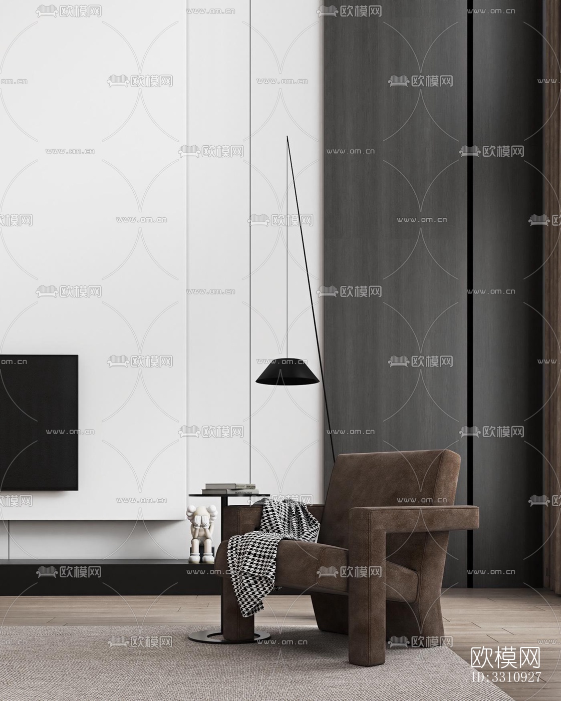 现代客餐厅效果图下载（渲染图3）