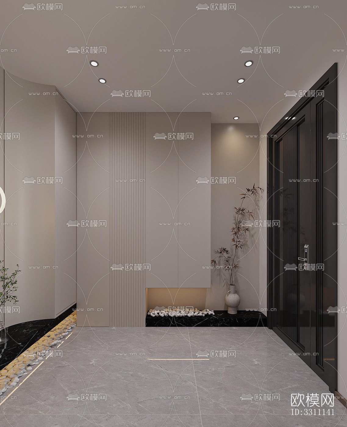 现代客餐厅效果图下载（渲染图9）