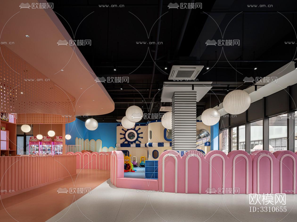 现代儿童游乐效果图下载（渲染图10）