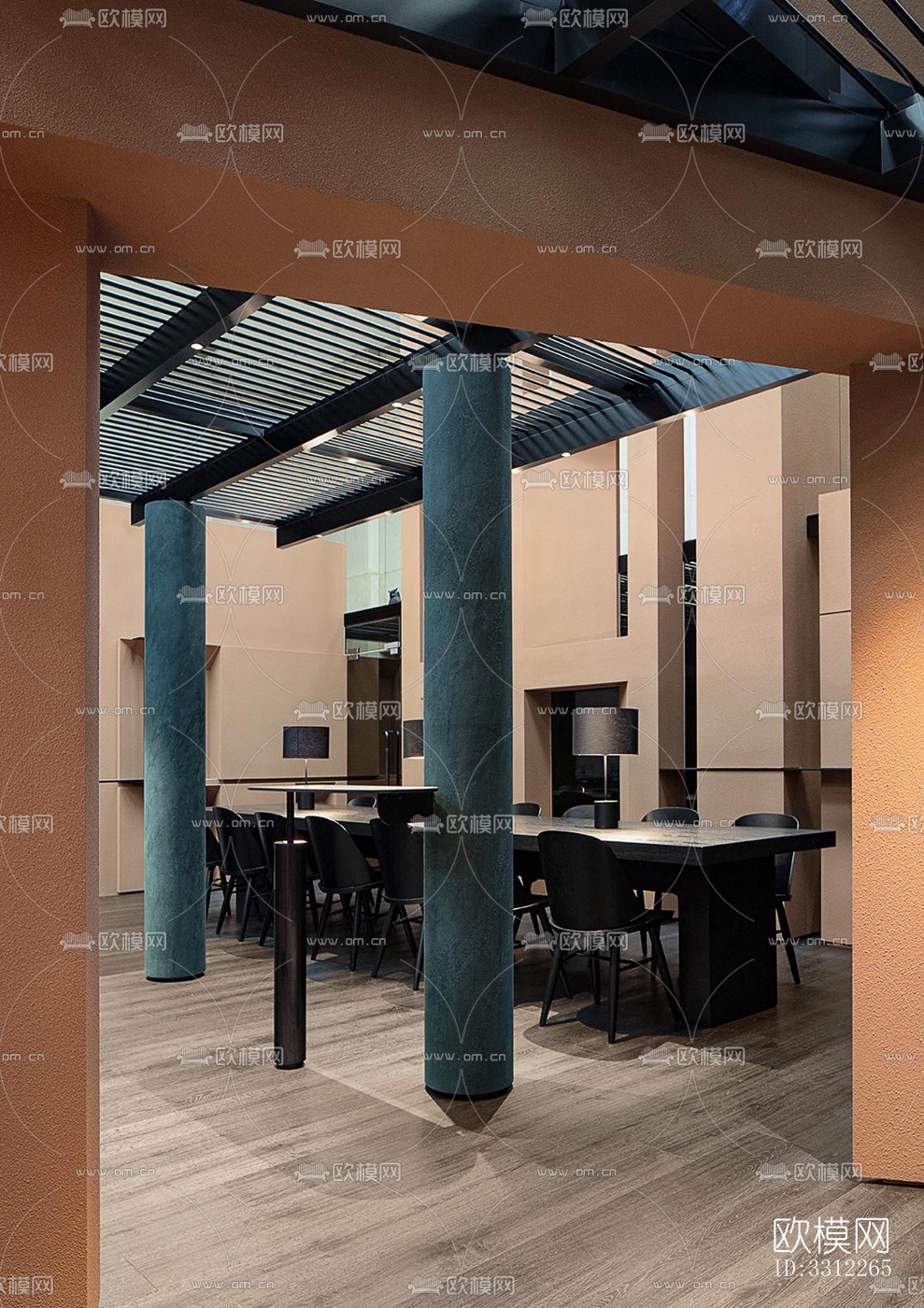 现代咖啡奶茶效果图下载（渲染图6）