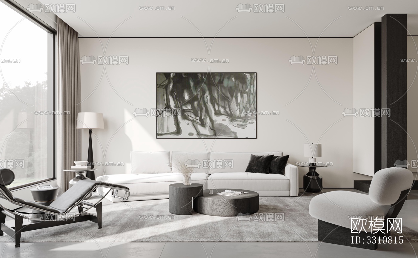 现代客餐厅效果图下载（渲染图10）