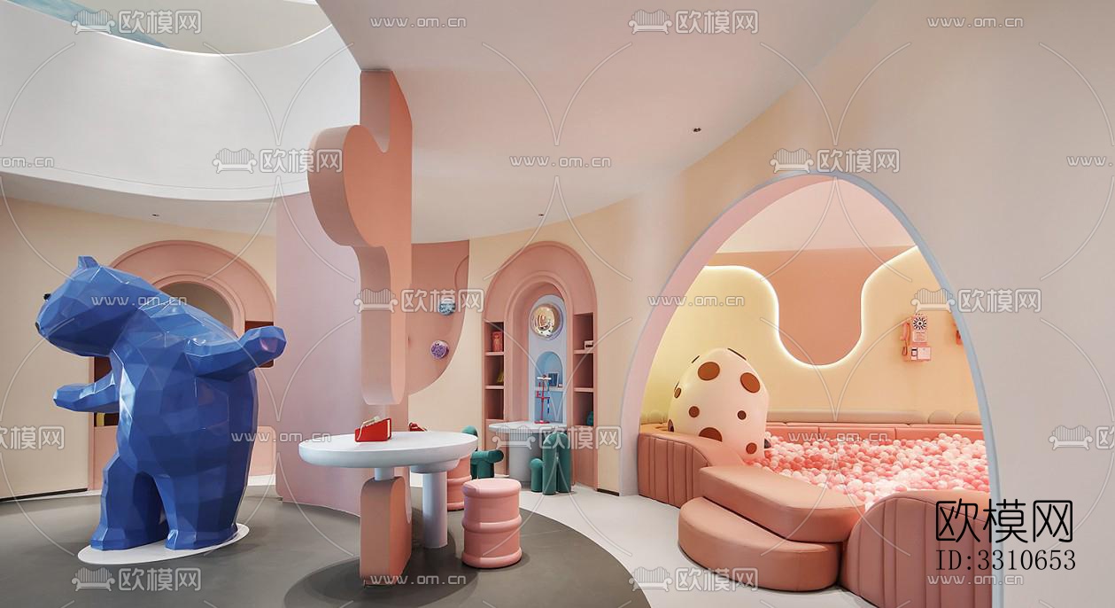 现代儿童游乐效果图下载（渲染图2）
