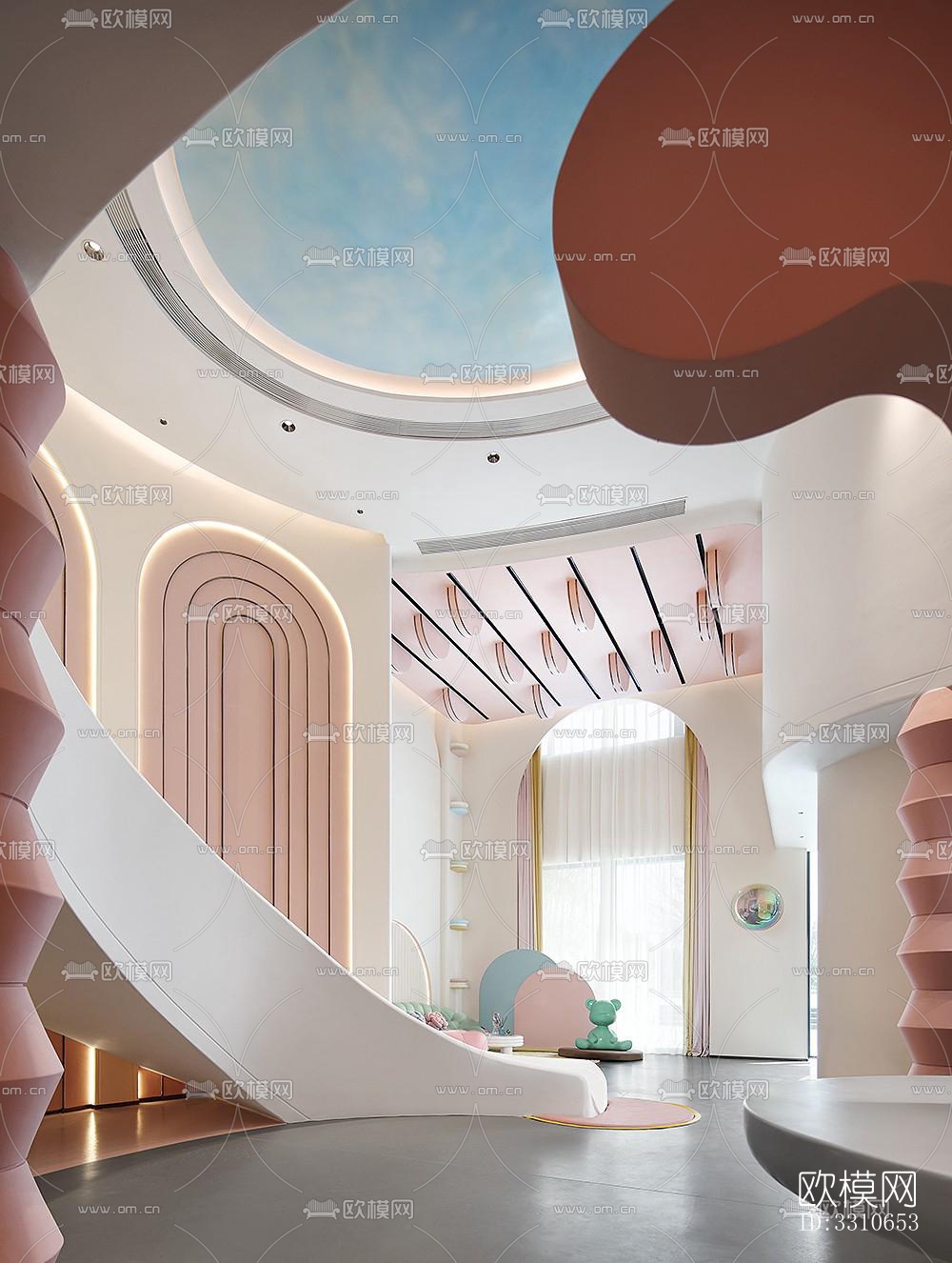 现代儿童游乐效果图下载（渲染图4）